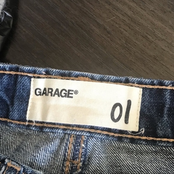 Garage Blue Raw Hem Distressed Jean Denim Shorts Juniors Size 1 - Picture 11 of 11